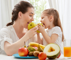 It's more fun when parents and kids eat healthy together.